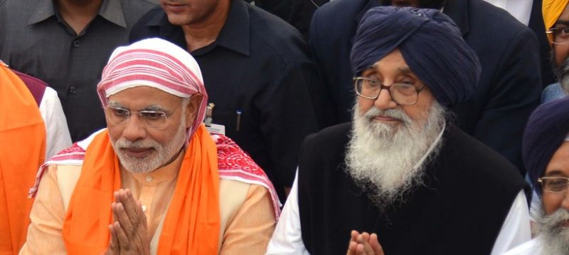 Narendra Modi, Parkash Singh Badal 