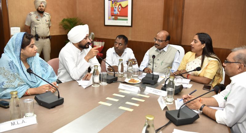 National Commission for Cleaning Employees Review Meeting with Punjab officials