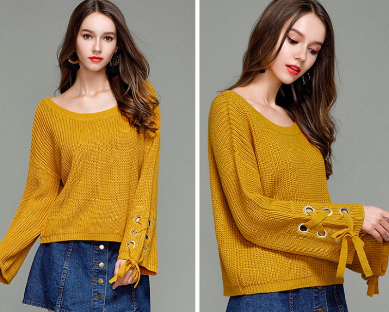 Pagoda shoulder sweater