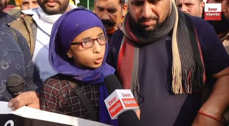 Gursimran Kaur at farmer protest 
