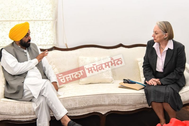 British Deputy High Commissioner Caroline Rowett calls on Bhagwant Mann