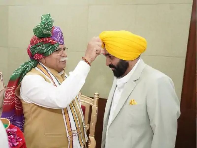 CM Bhagwant Mann and CM Manohar lal Khattar