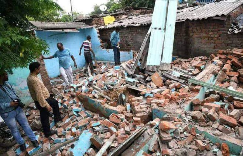 Demolition drive at Colony 4 Chandigarh 