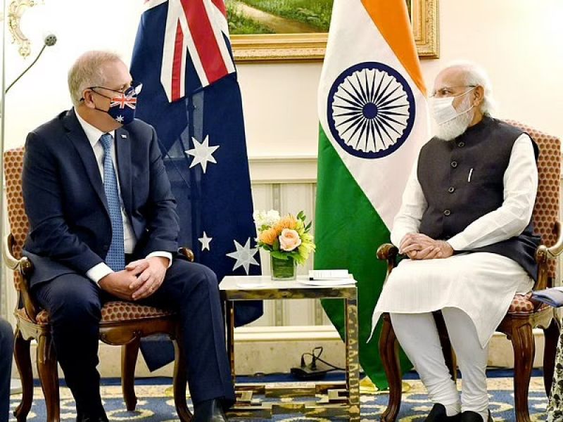 Aus PM Morrison and PM Modi