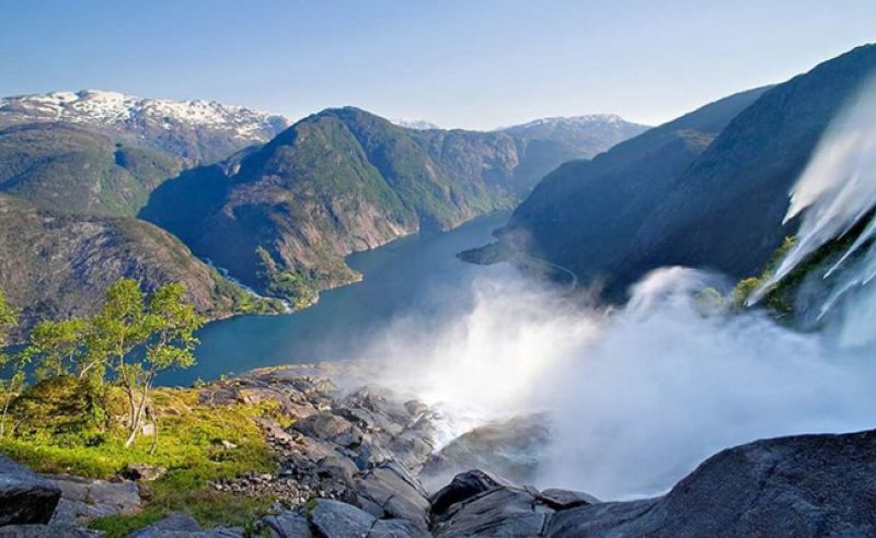 Langfoss waterfall, Norway
