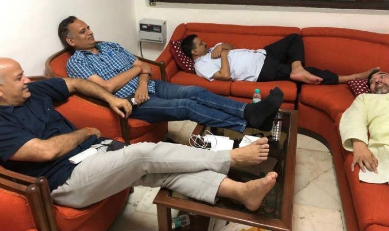 Kejriwal at LG's Residence 