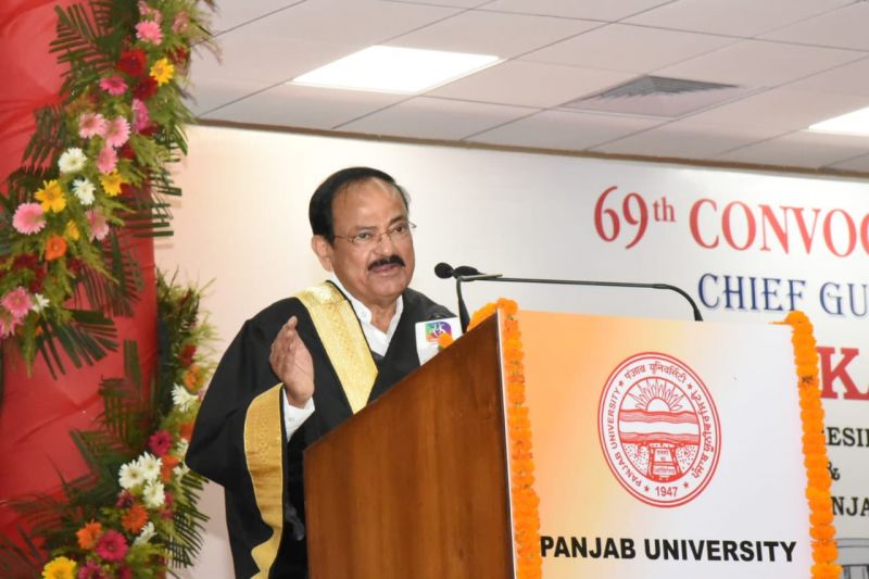 69th Convocation at PU: Vice President Venkaiah Naidu conferred degrees on 1128 candidates